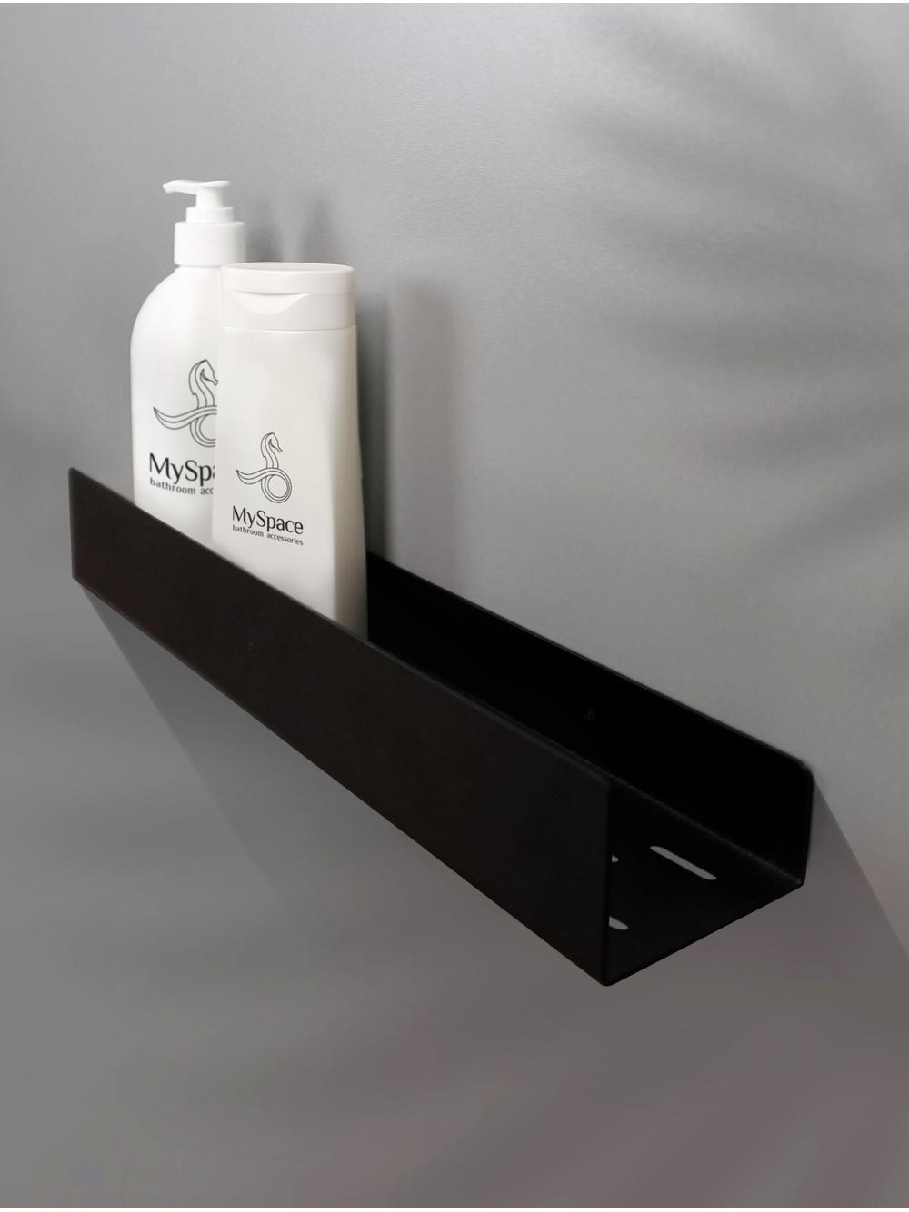 Półka łazienkowa prysznicowa SF04 60cm czarny mat