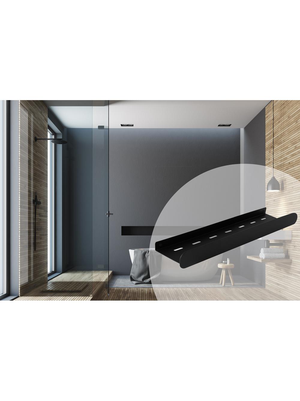 Półka łazienkowa prysznicowa SF03 45cm czarny mat
