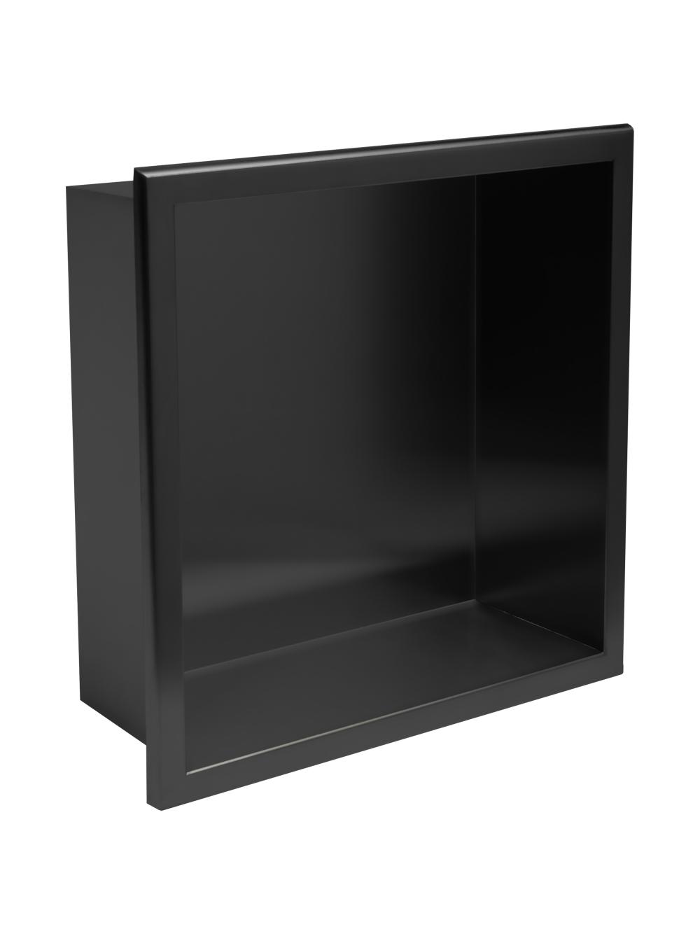 PÓŁKA WNĘKOWA ŁAZIENKOWA 30x30 czarny mat