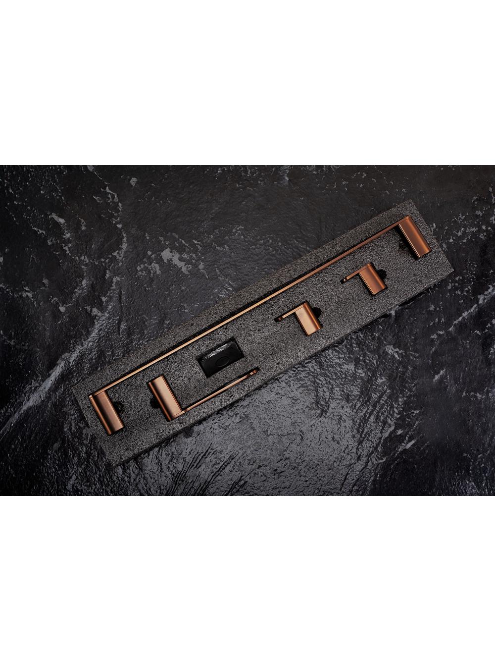 Kylpyhuonetarvikesetti Mati Brush Copper 4 osaa