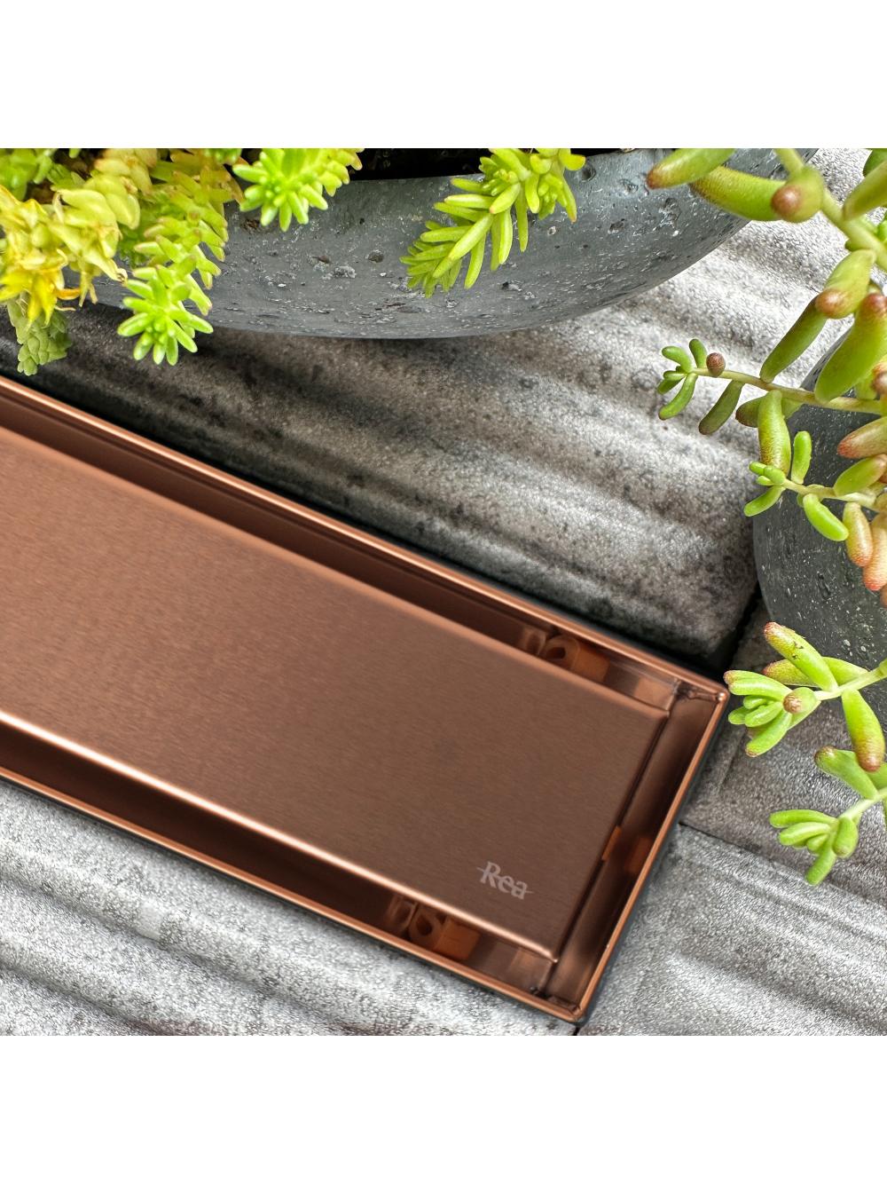 Odpływ Liniowy REA Neox pro brush l. copper 100