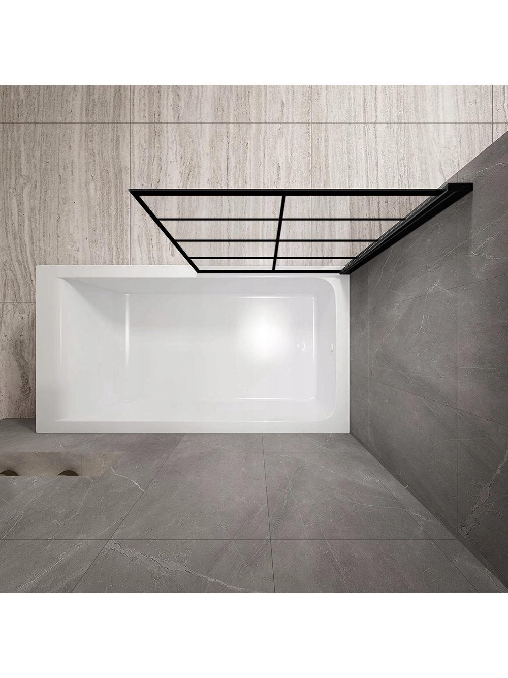 Parawan nawannowy Rea Lagos-1 Fix Stały 80 Czarny Black