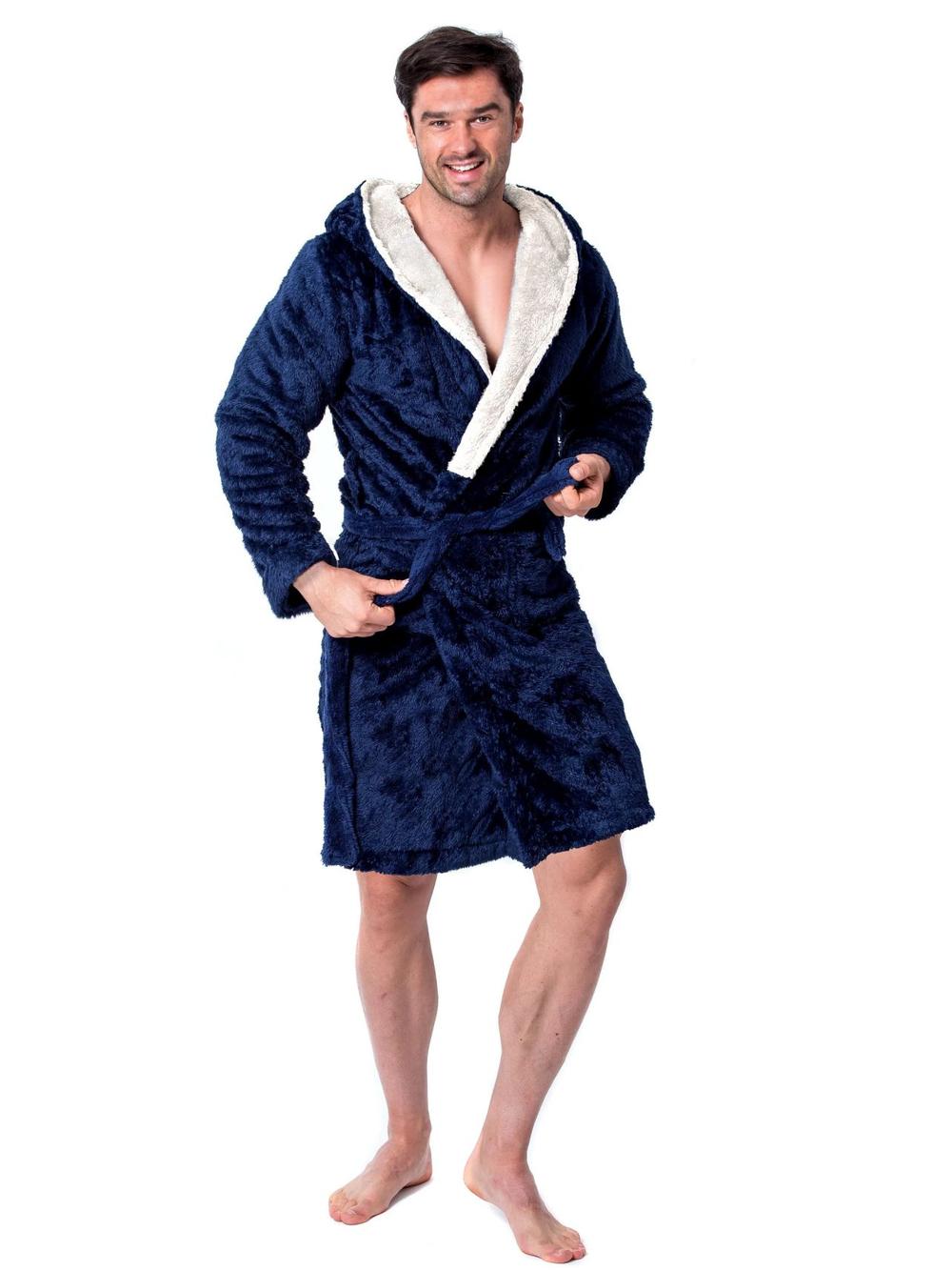 Szlafrok męski Jordan Navy Ecru M