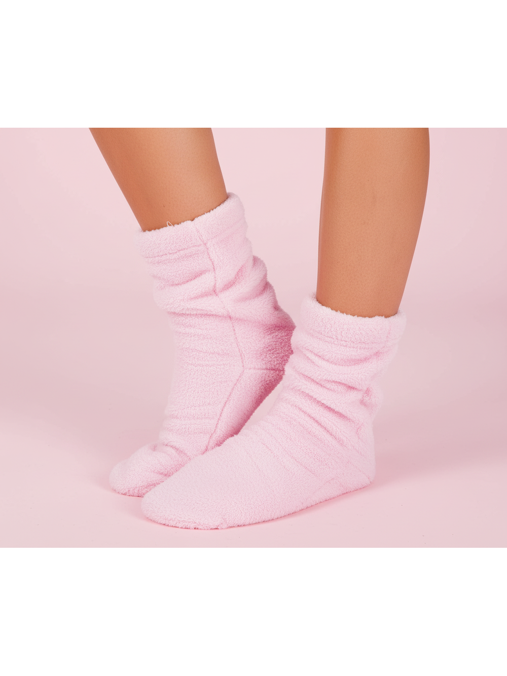 Dames badjas Nancy Roze sokken L/XL