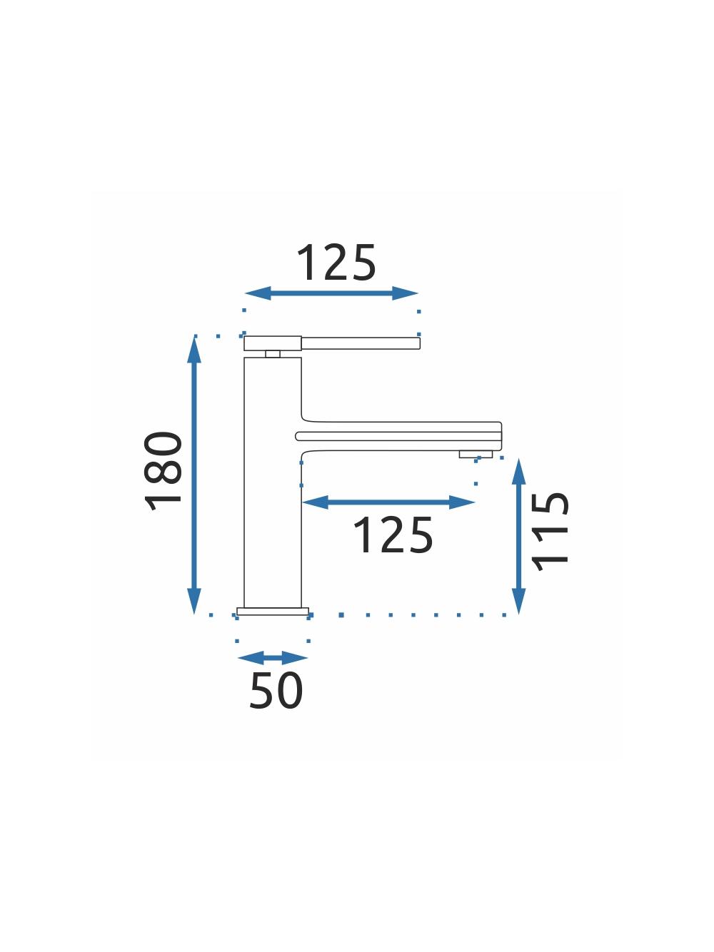 Bateria Umywalkowa REA OVAL Czarna Niska