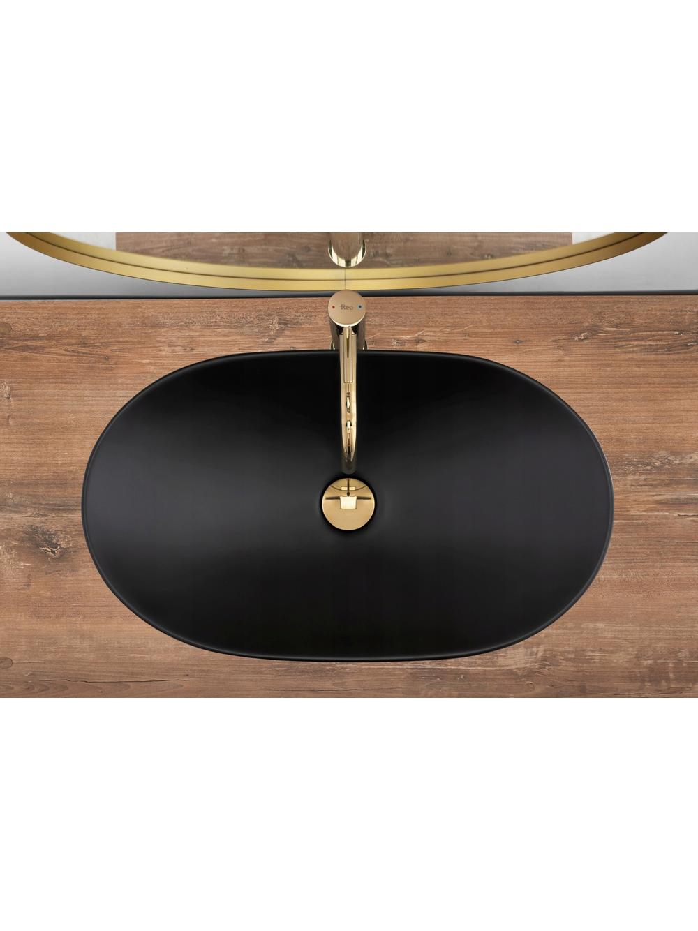 Umywalka nablatowa Rea Royal 60 Black Mat