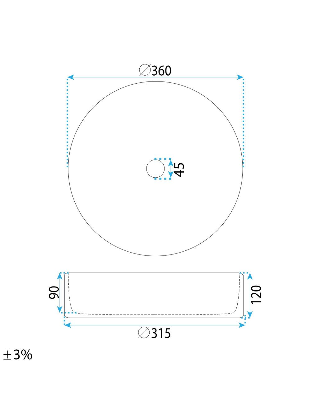 Umywalka nablatowa Rea Stefania Fiori