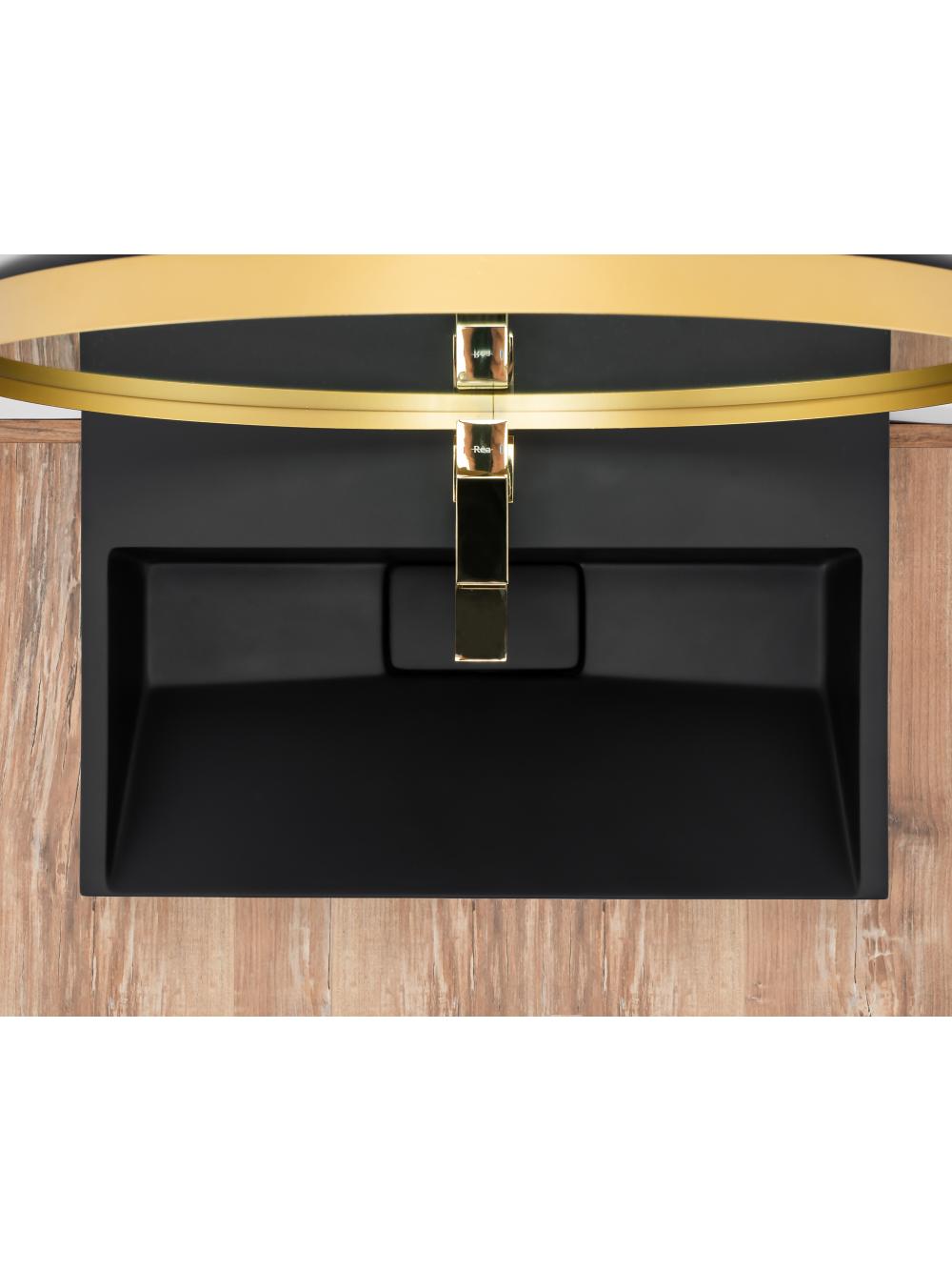 UMYWALKA KONGLOMERATOWA NABLATOWA GOYA BLACK MAT 60CM