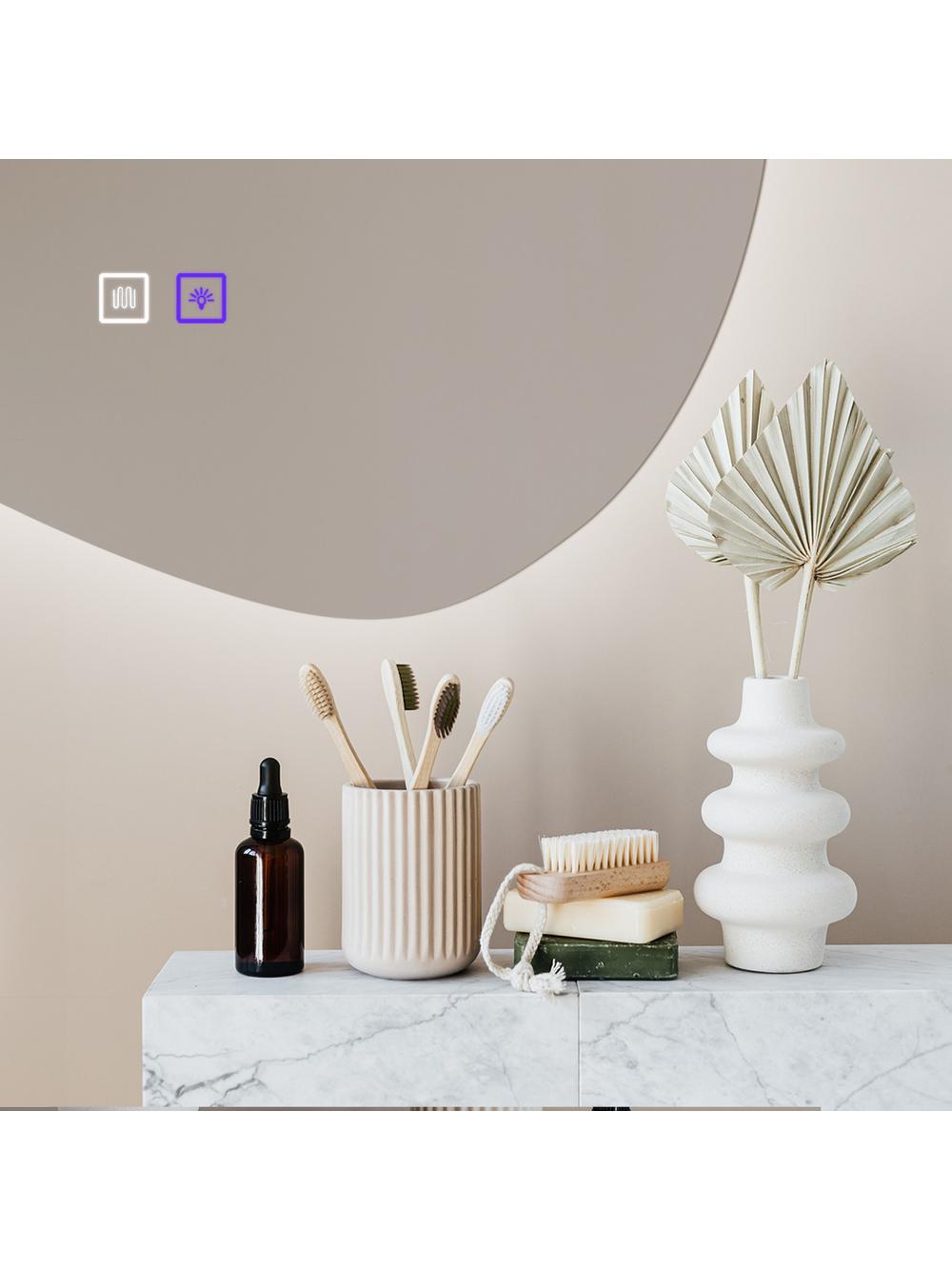 LED sienas spogulis 80x60cm CLOUD C