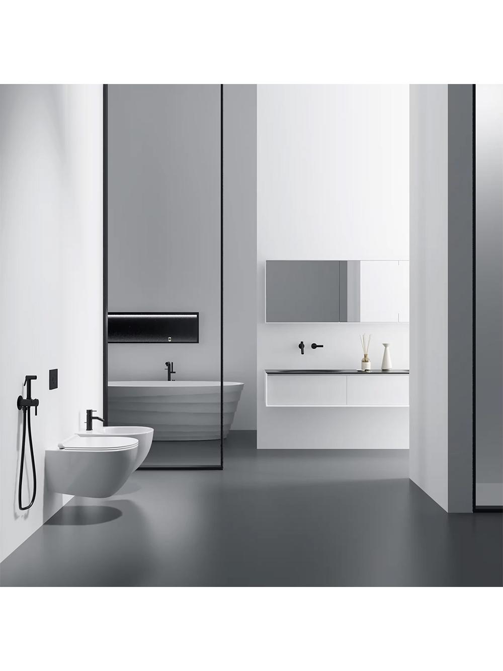 Bateria bidetowa REA Lungo Loop czarna