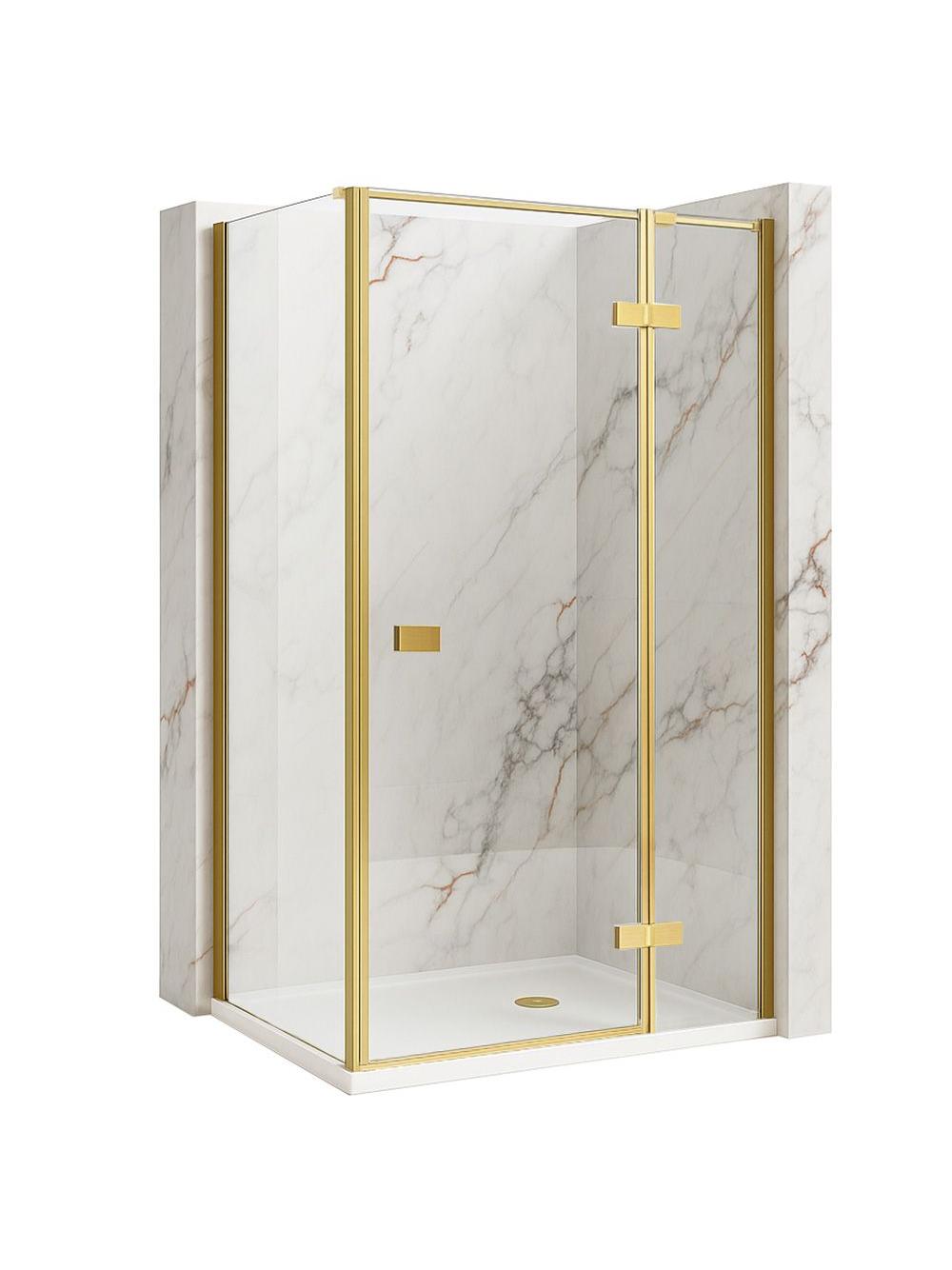 Душ кабина Rea Atlas 90x80 Brush Gold
