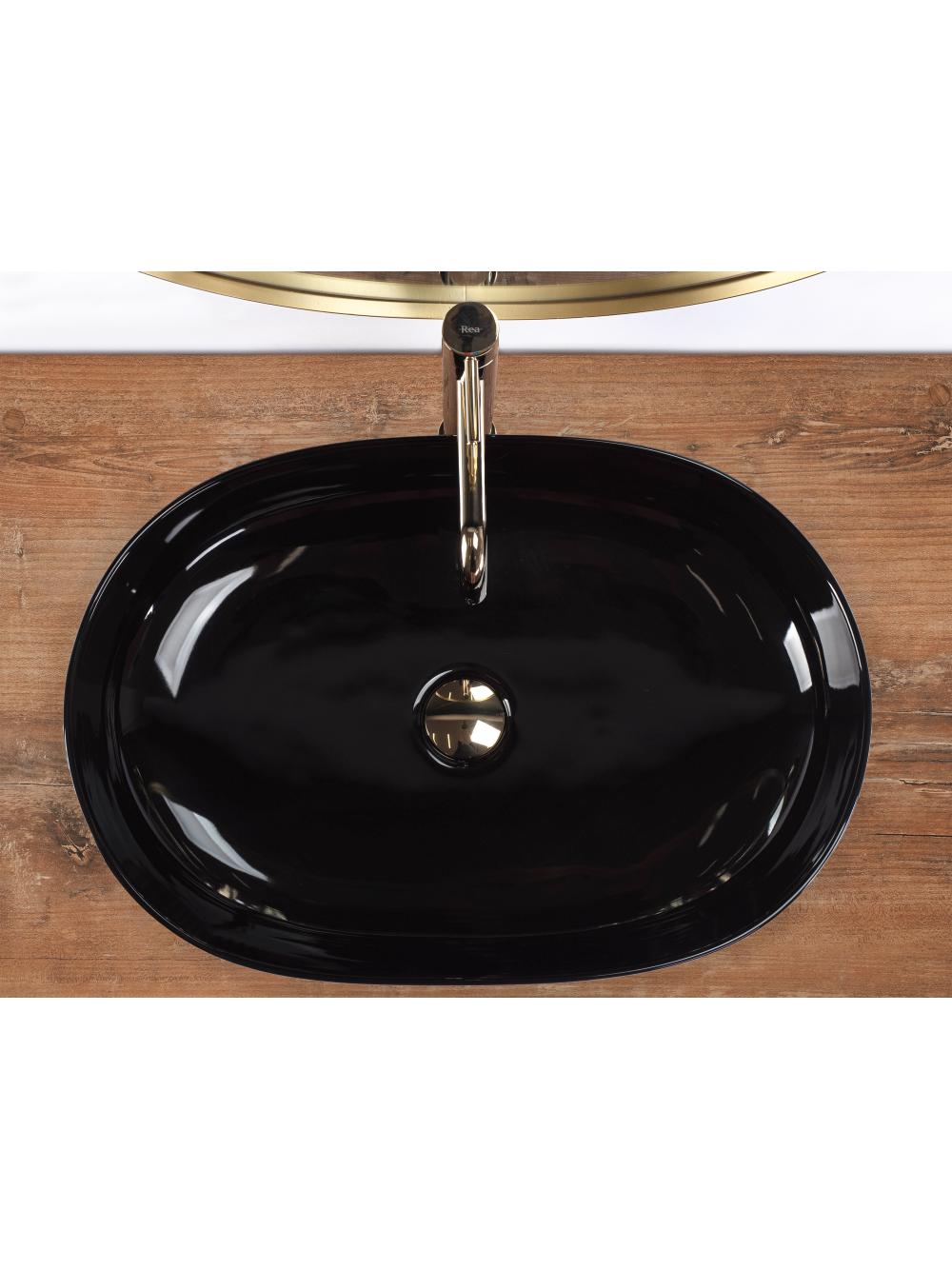 Umywalka nablatowa Rea CLEO 61 Black