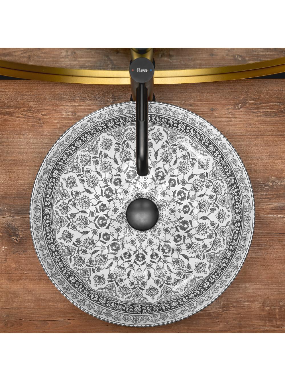 Umywalka nablatowa Rea Arte dark grey