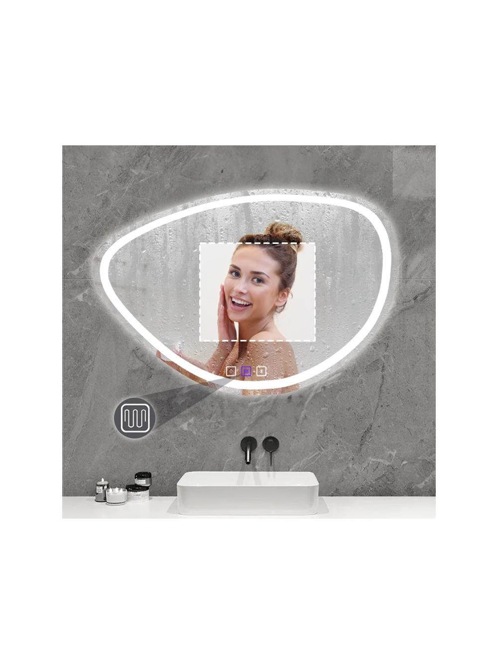 LUSTRO ŚCIENNE LED Z FUNKCJĄ BLUETOOTH 70x100cm FOG