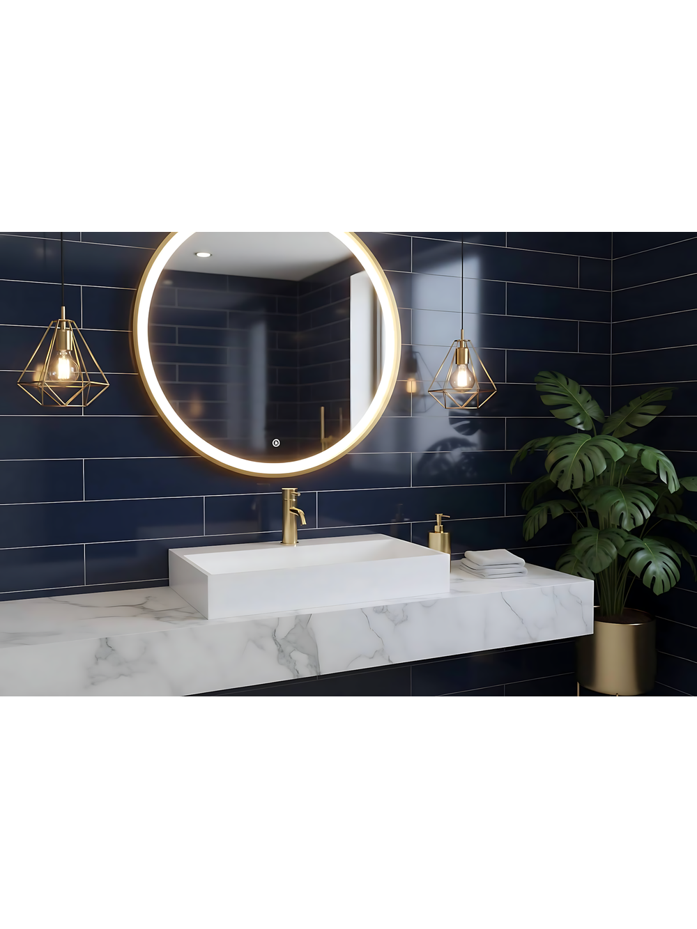 Умивальник конгломератний на стільницю Rea GOYA 50CM