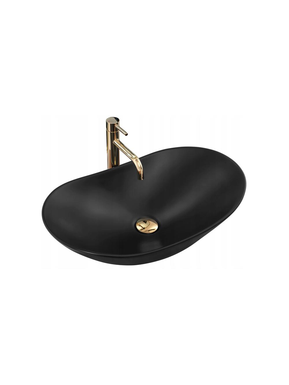 Umywalka nablatowa Rea Royal 60 Black Mat