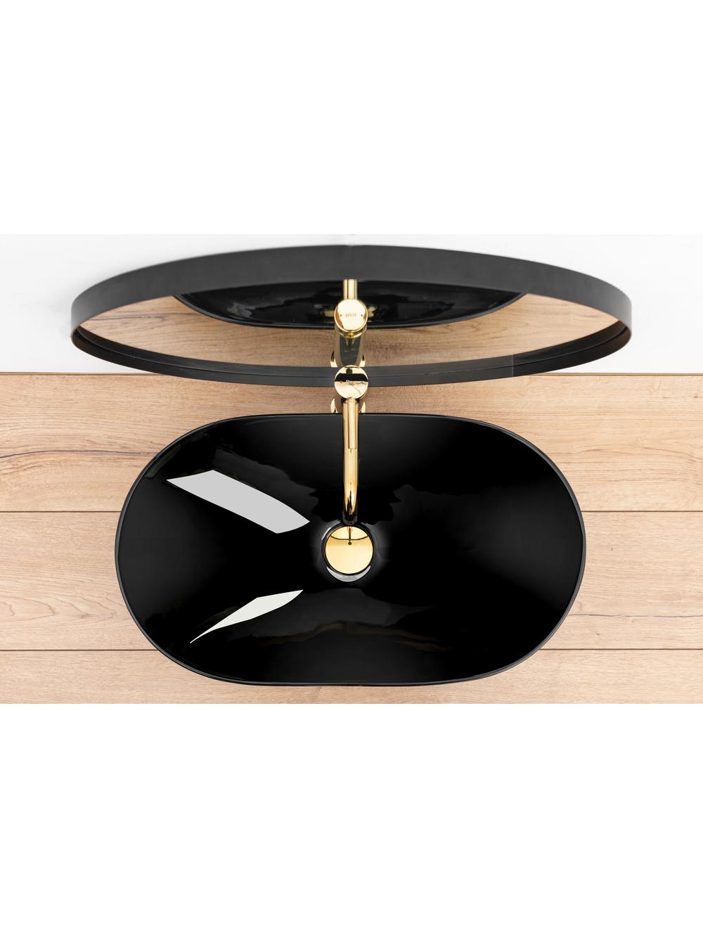 Umywalka Ceramiczna Nablatowa Royal 60 Black