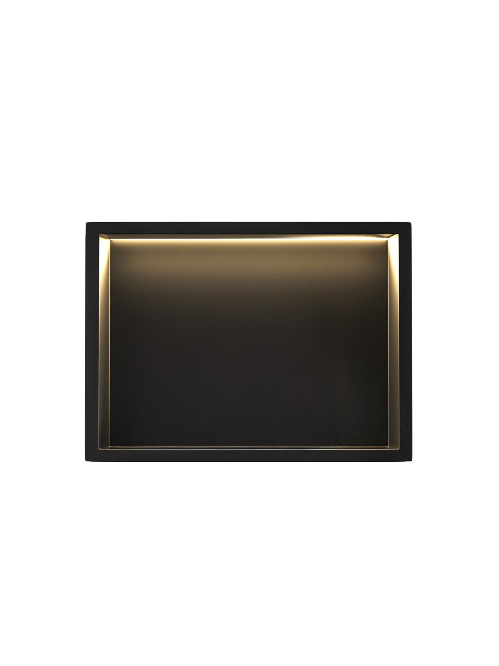 VSTAVANÁ KÚPEĽŇOVÁ POLICA LED 30x45 black