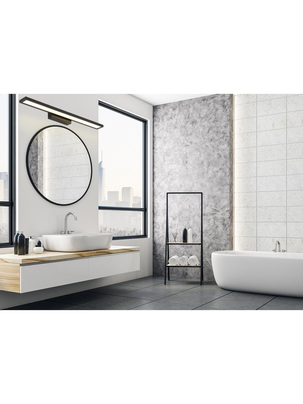KINKIET ŁAZIENKOWY LED 60CM APP840-1W FLAT BLACK