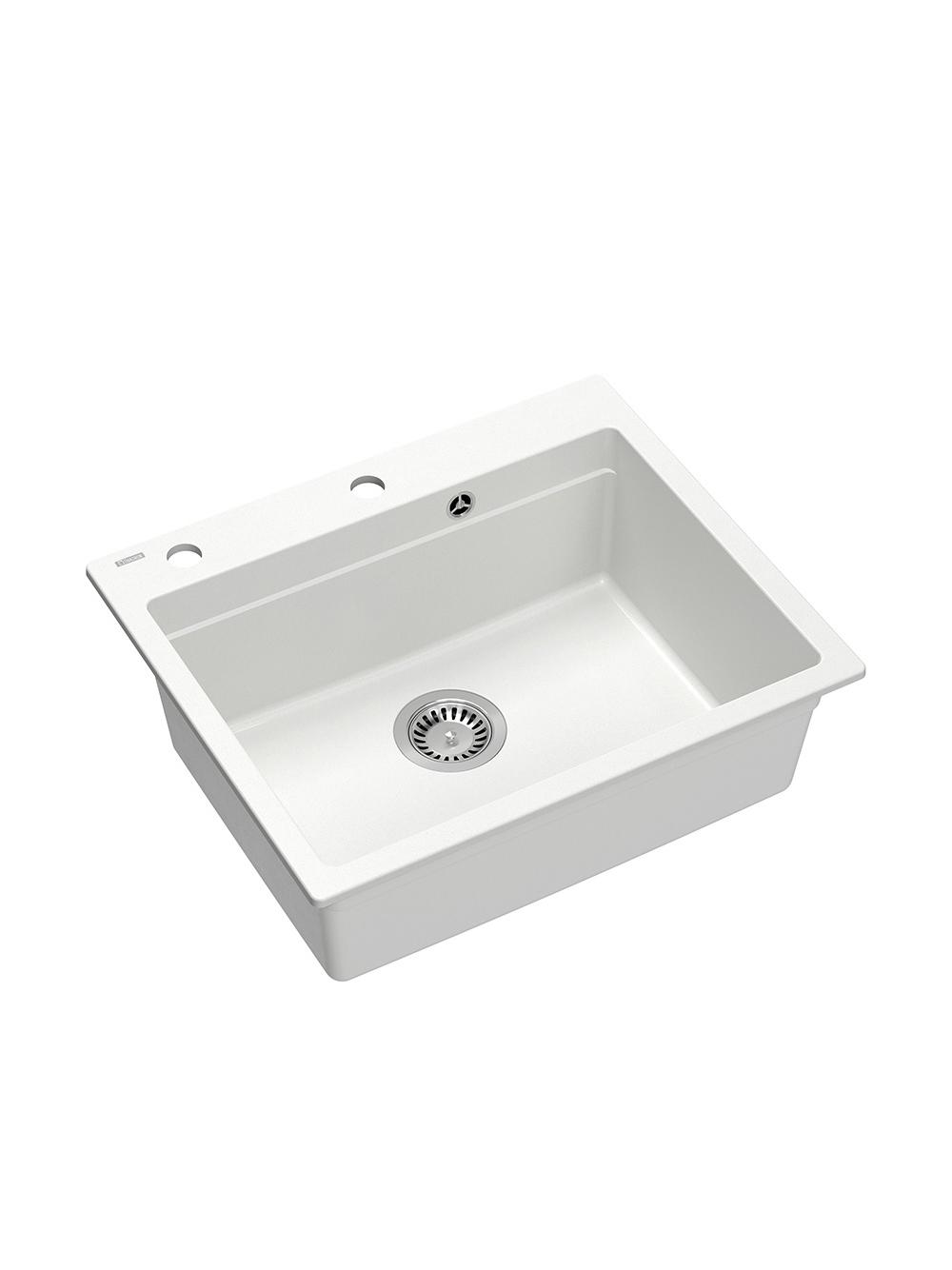 Zlewozmywak granitowy KURT 110 WORKSTATION Biały