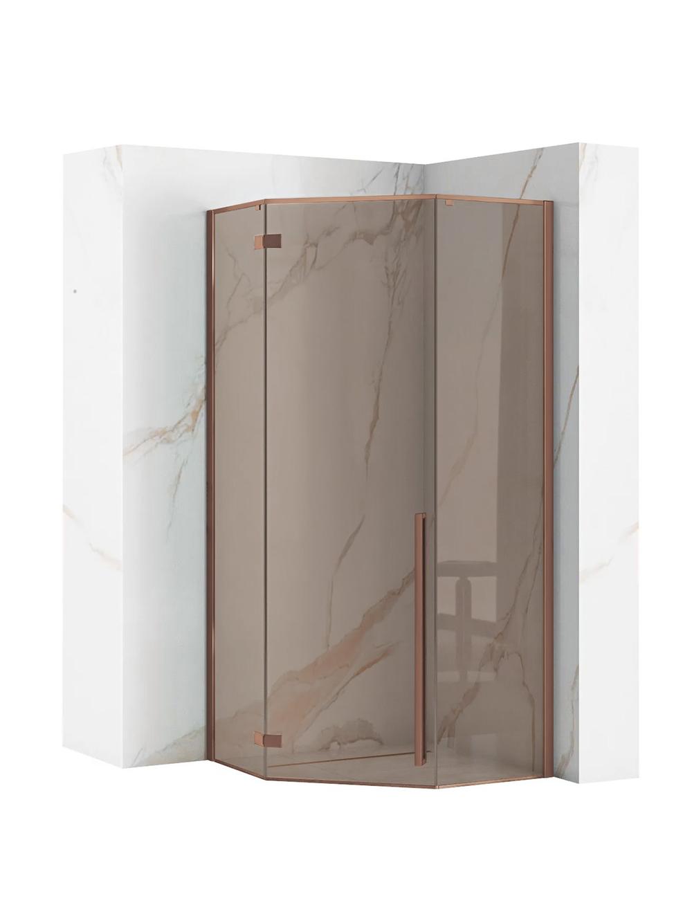 Duschkabine DIAMOND COPPER BRUSH 90x90