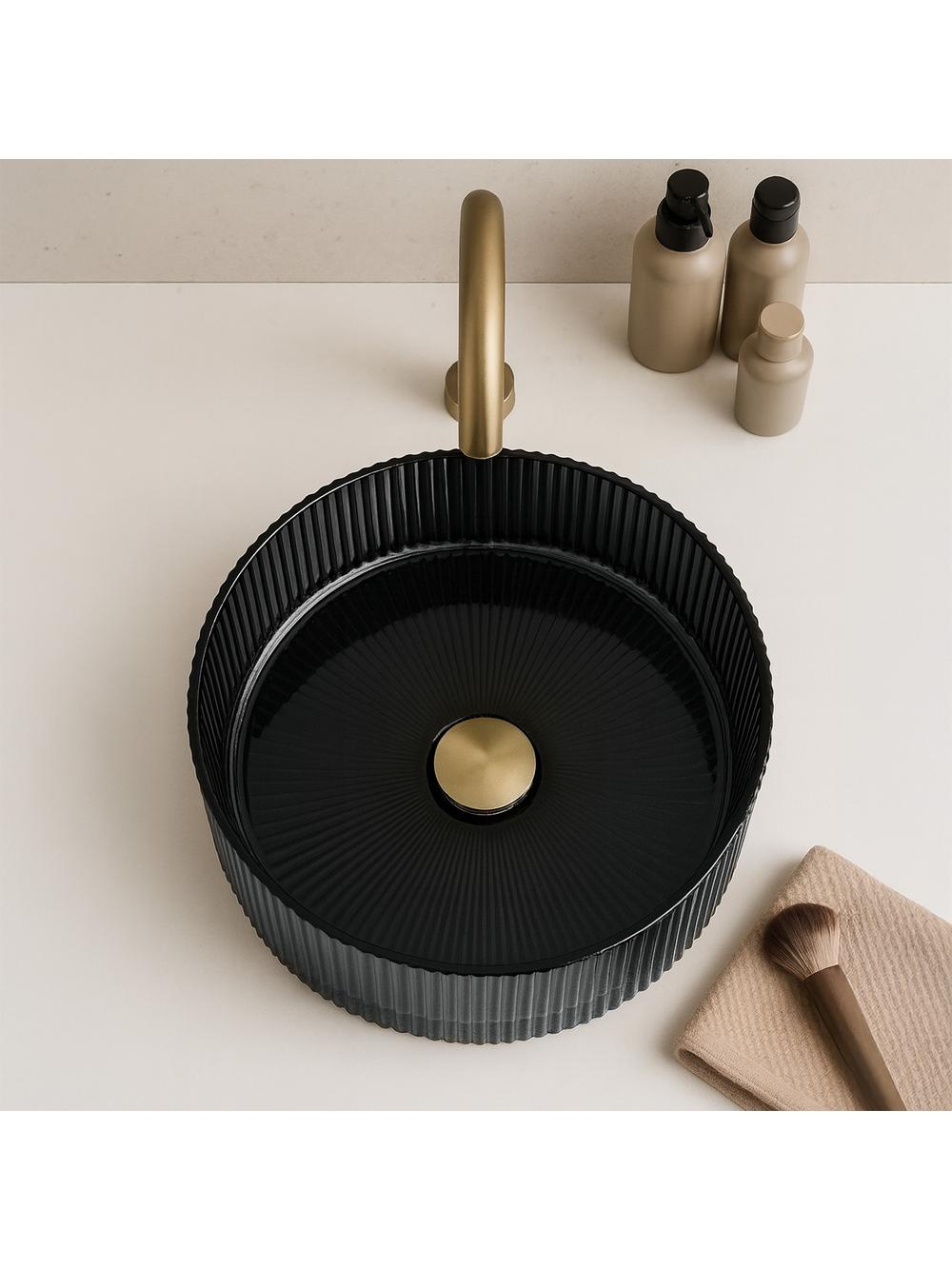 ΝΙΠΤΗΡΑΣ  //  Rea Ingrid 36 Black //  Διάμετρος 45 cm Y: 12 cm/ 39.5 x 39.5 cm