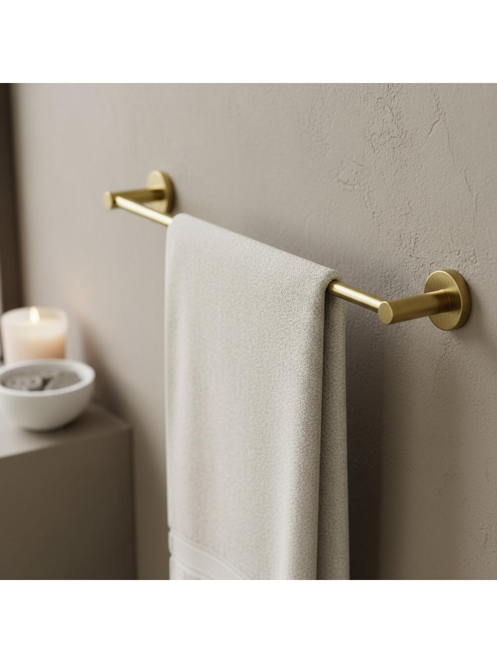 Wieszak łazienkowy jednoramienny 5601 Leo Złoty Szczotkowany