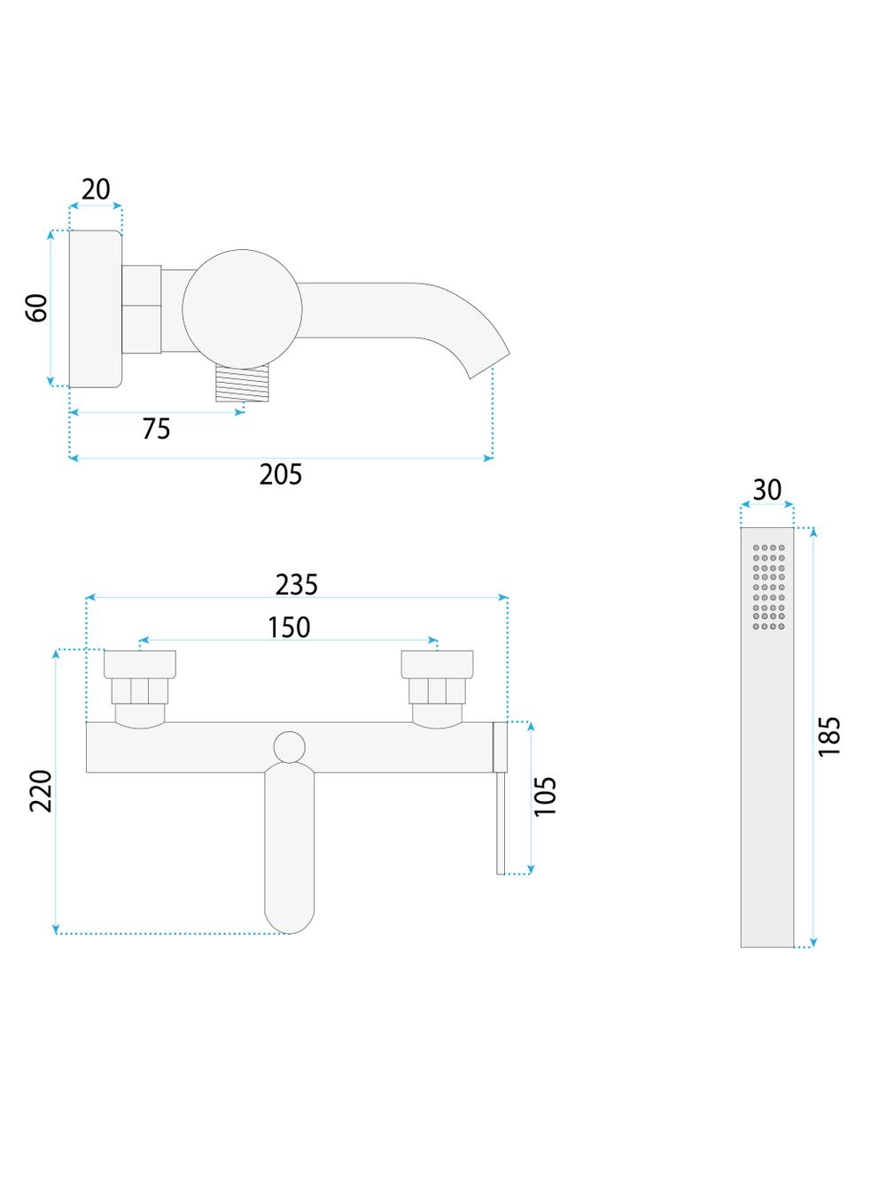 Bathroom faucet REA SPOT Brush Gold