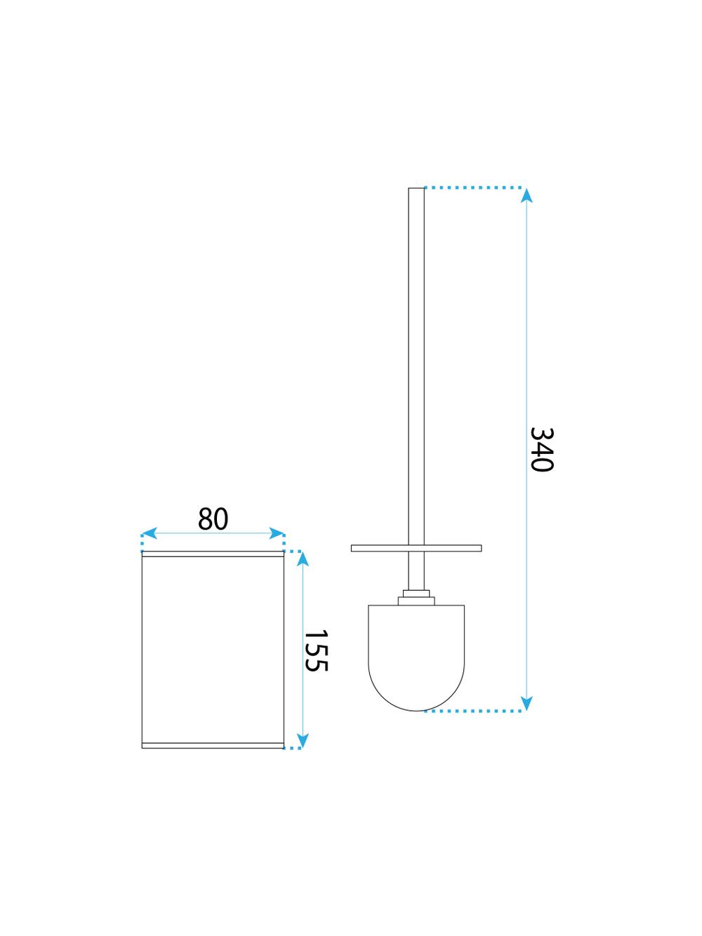 Szczotka WC B110 CHROME