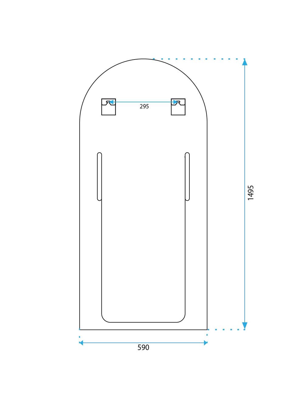 LUSTRO ŚCIENNE/STOJĄCE BIAŁE 150 cm 109