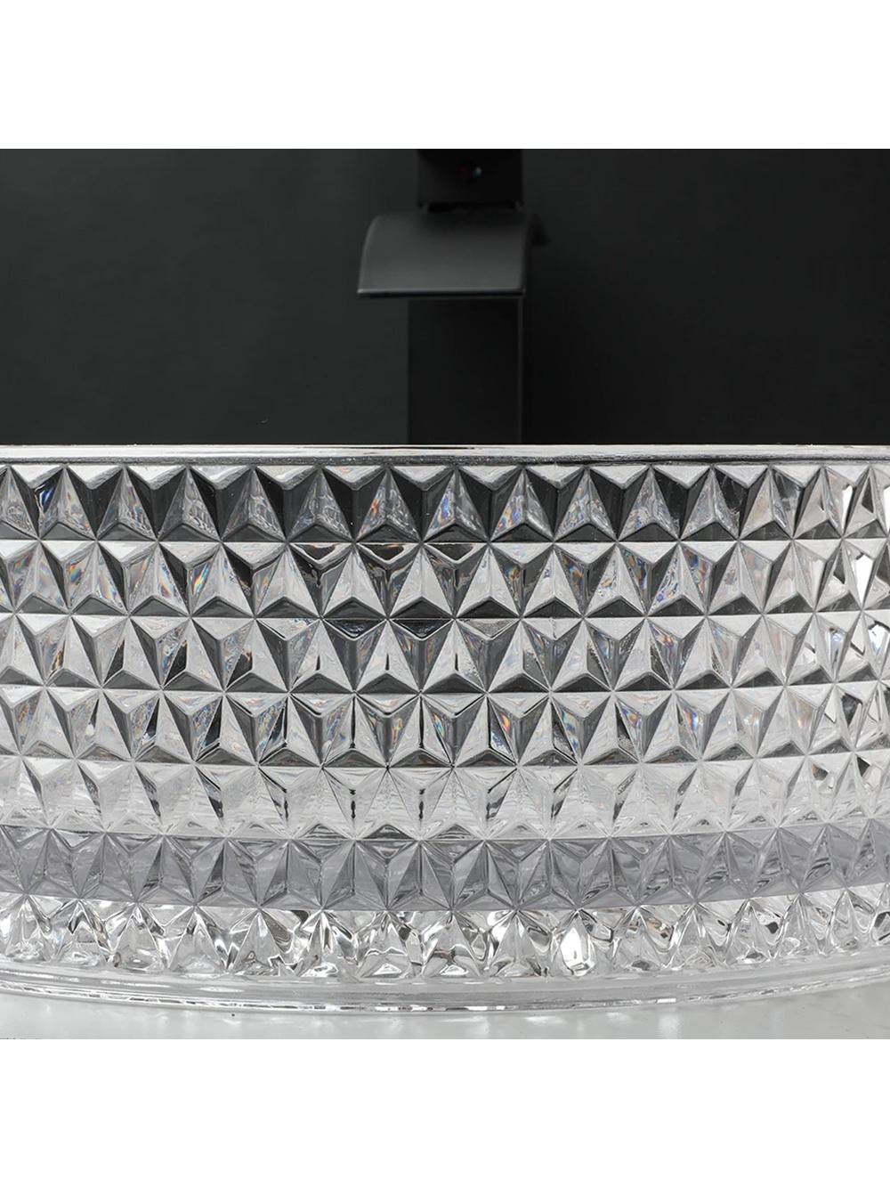Umywalka nablatowa Rea Cristal Transparent 35