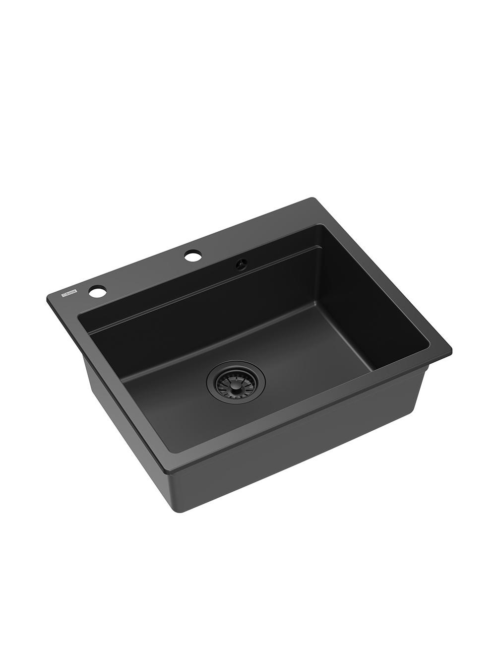 Zlewozmywak granitowy KURT 110 WORKSTATION Czarny