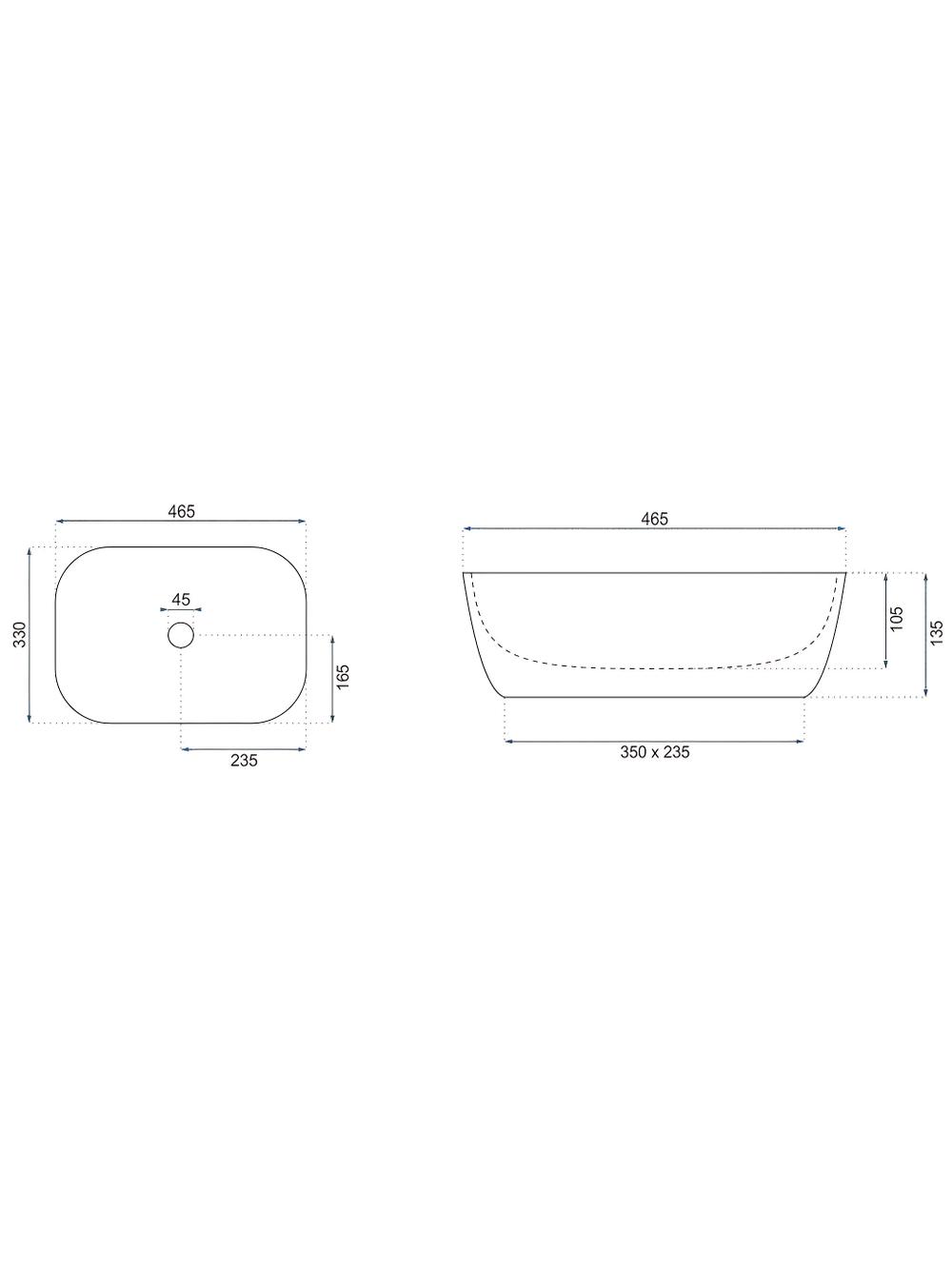 Countertop washbasin Rea Belinda Warm