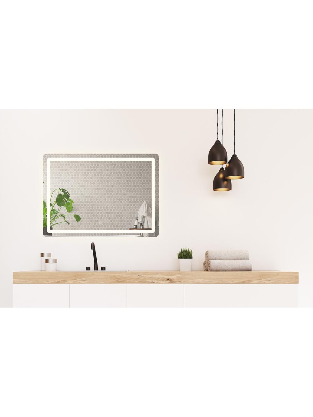 LUSTRO ŚCIENNE LED 80x60cm P10407