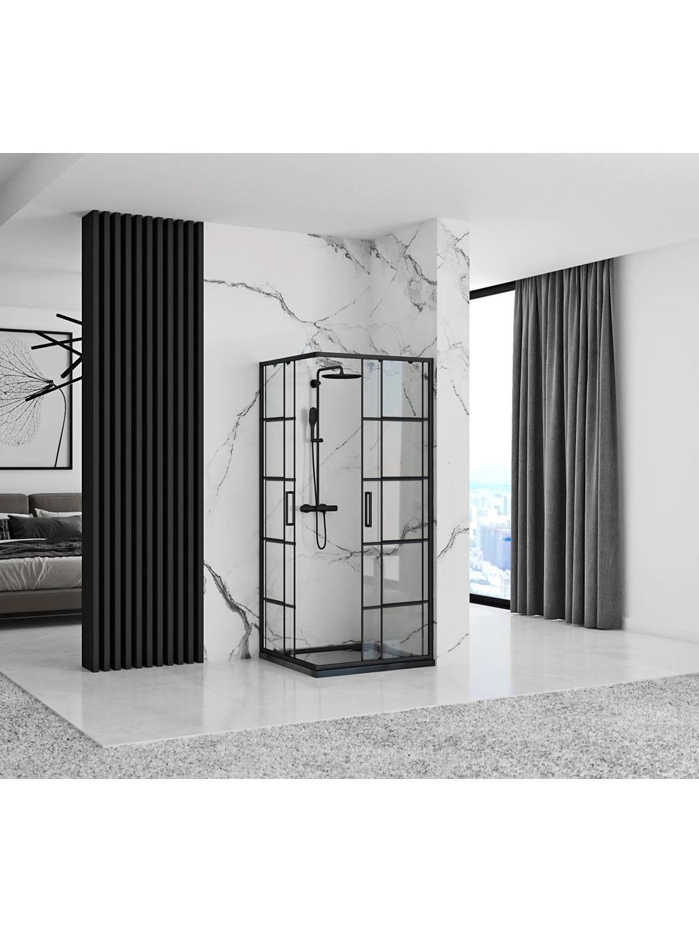 Kabina prysznicowa Rea Concept Black 90x90