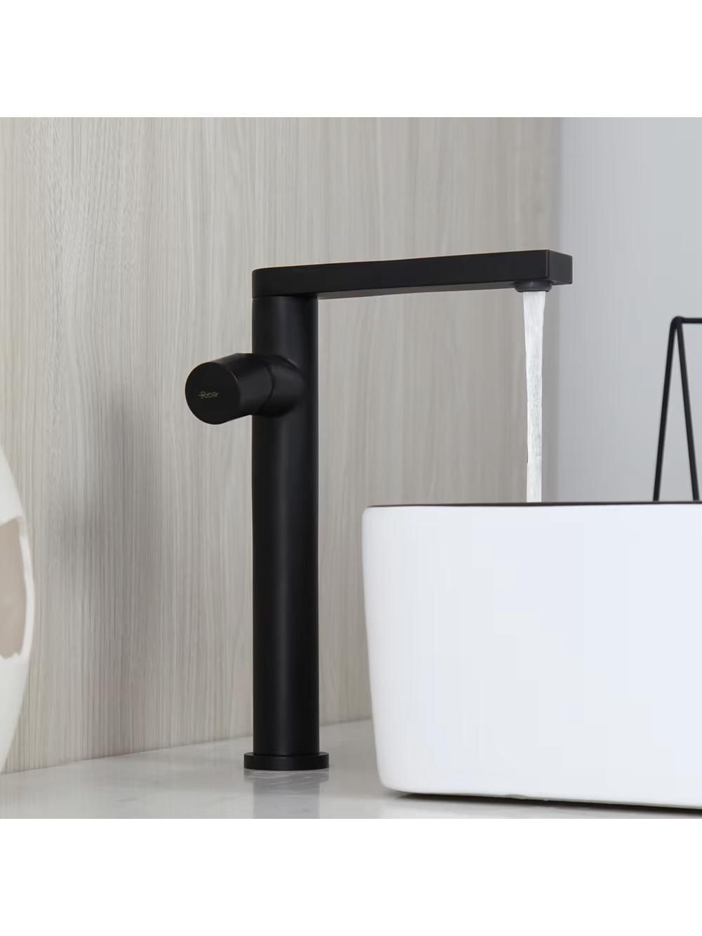 Bateria Umywalkowa REA TAP Czarna Wysoka