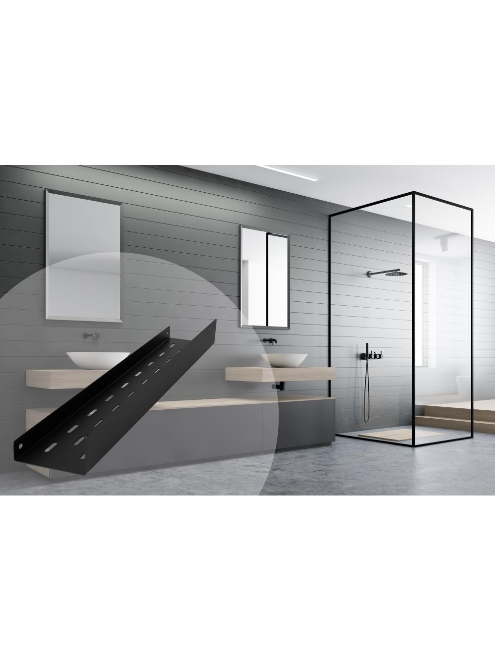 Półka łazienkowa prysznicowa SF04 60cm czarny mat