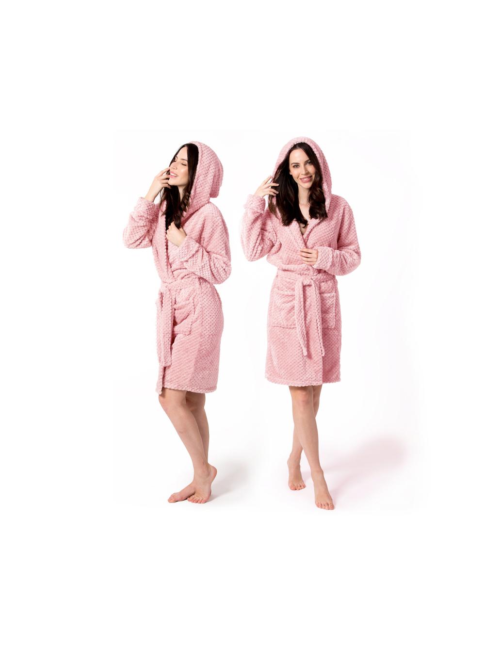 Szlafrok damski Diamond Light Pink S/M