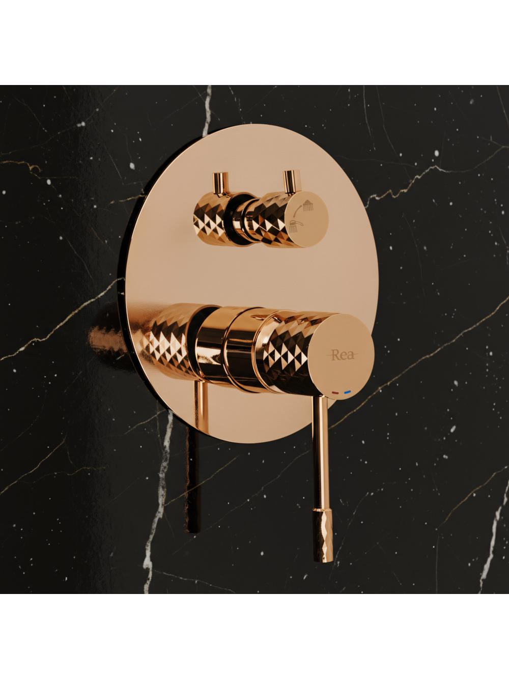 Zuhanyszett rejtett Rea Lungo Diamond Copper + box
