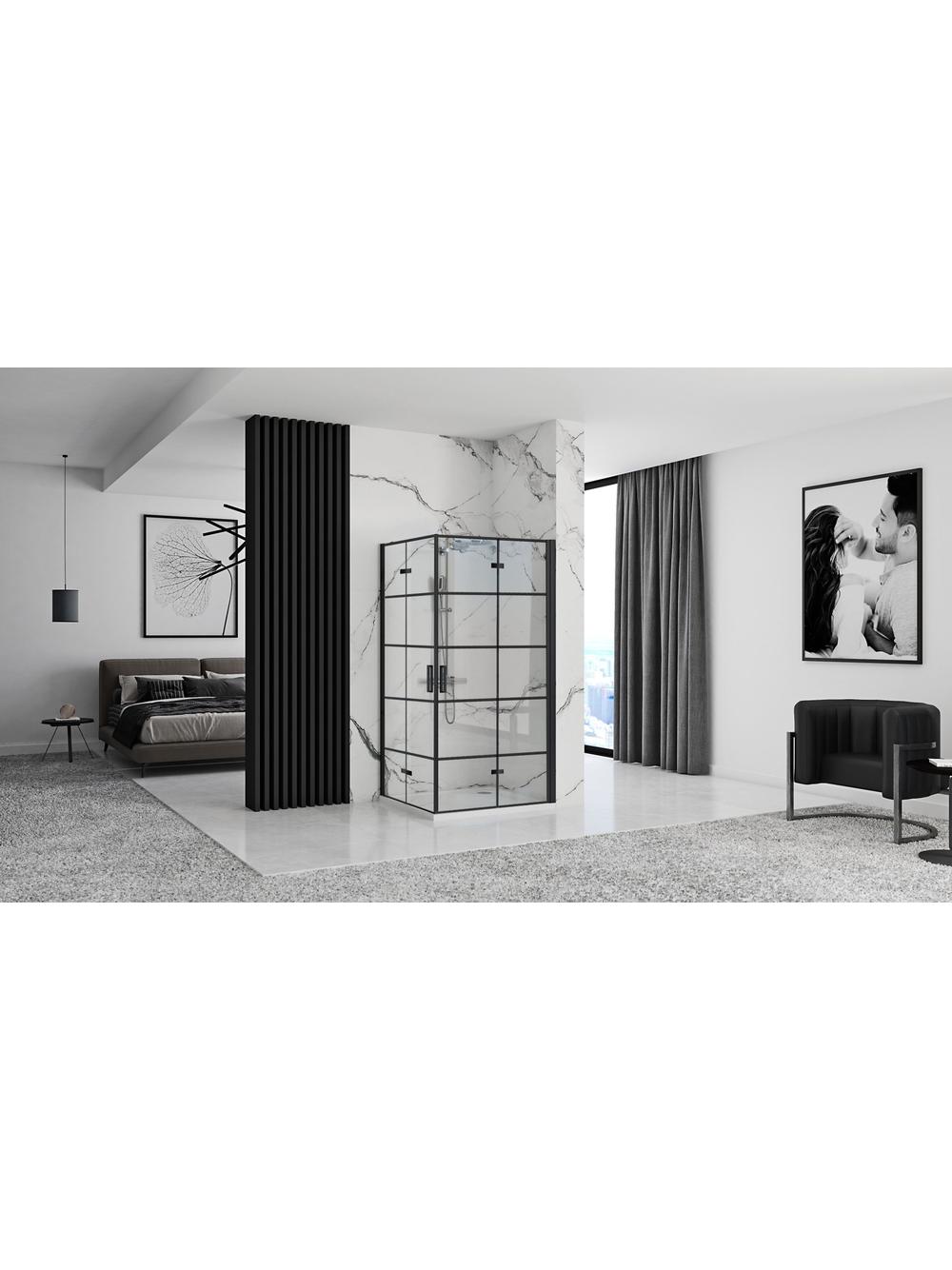 Kabina prysznicowa Rea Molier Black Double 110x110