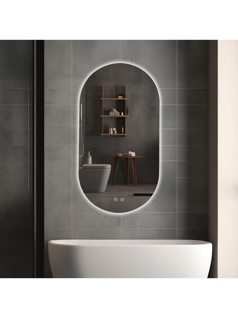 LUSTRO ŚCIENNE LED EGG 60x80 cm