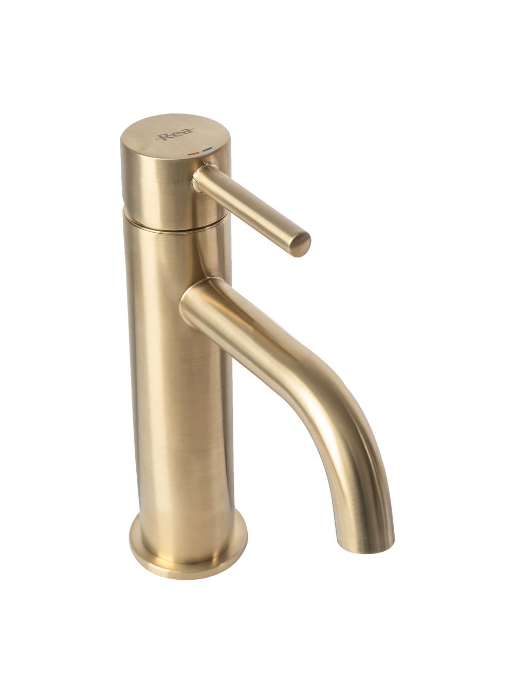 Βρύση χαμηλής λεκάνης REA LUNGO Gold Brushed