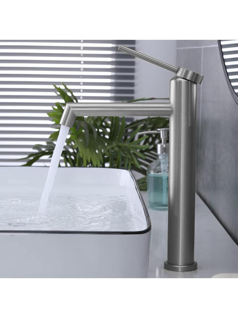 Bateria Umywalkowa Rea Foss nikiel szczotkowany Inox wysoka