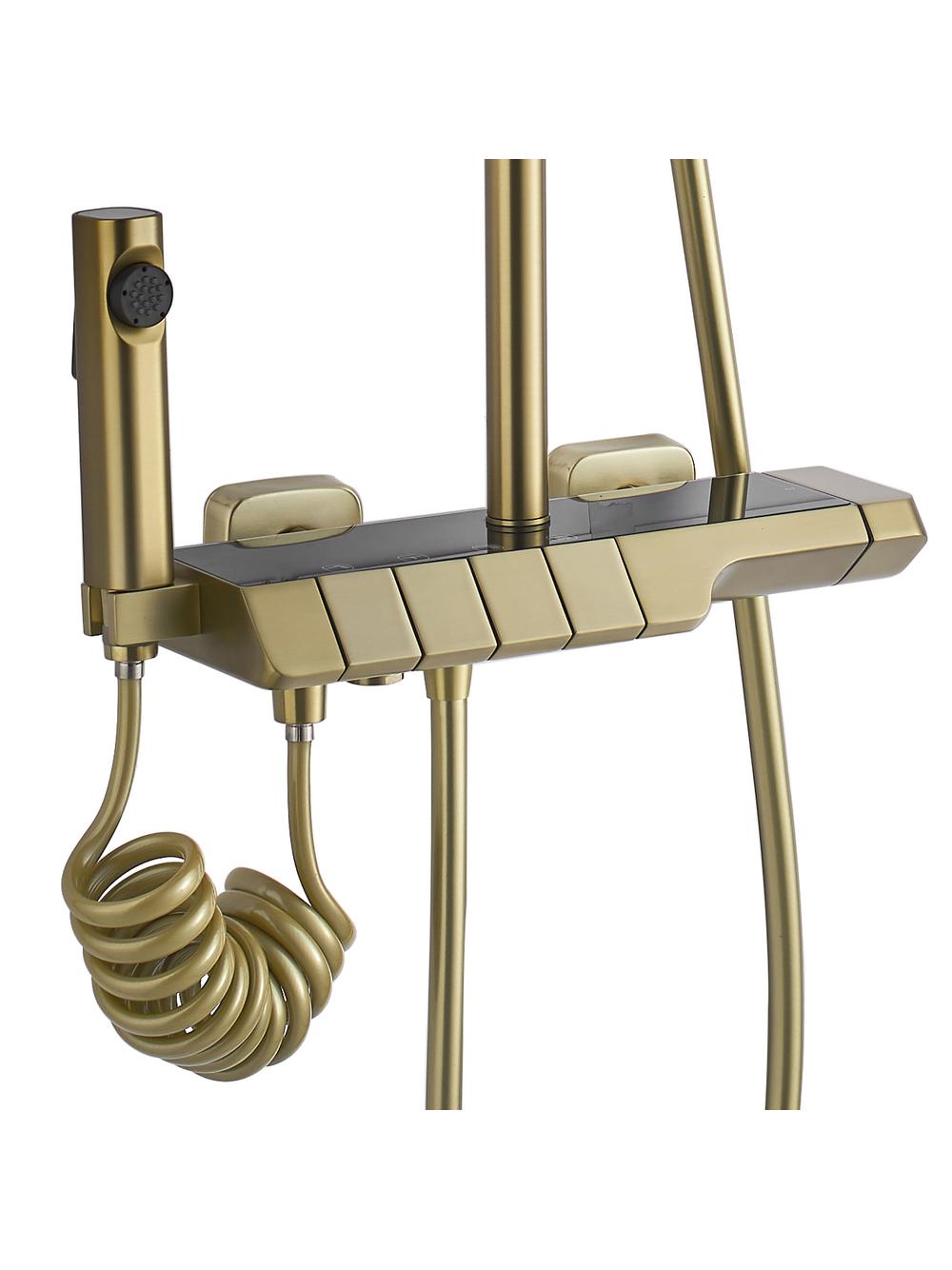 Σετ ντουζιέρας με θερμοστάτη REA ROB Brushed Gold