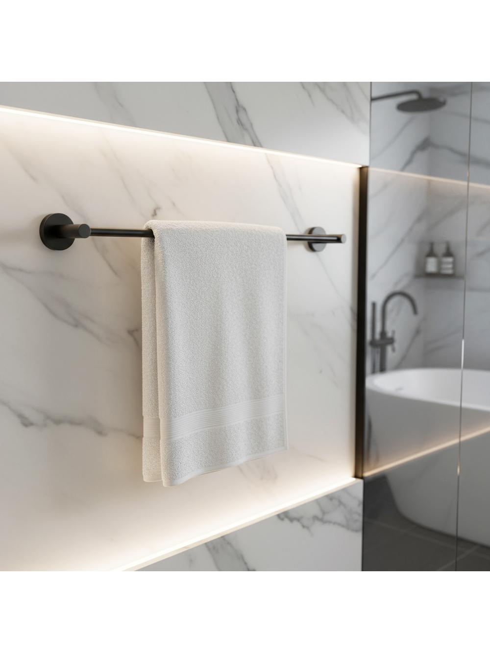 Wieszak łazienkowy jednoramienny 5601 Leo Czarny