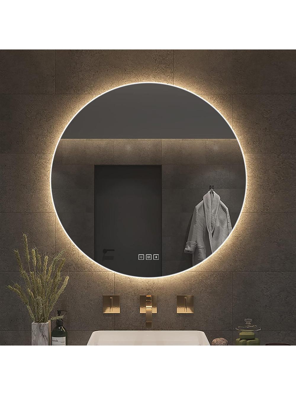 LUSTRO ŚCIENNE LED Z BLUETOOTH 60cm ROUND
