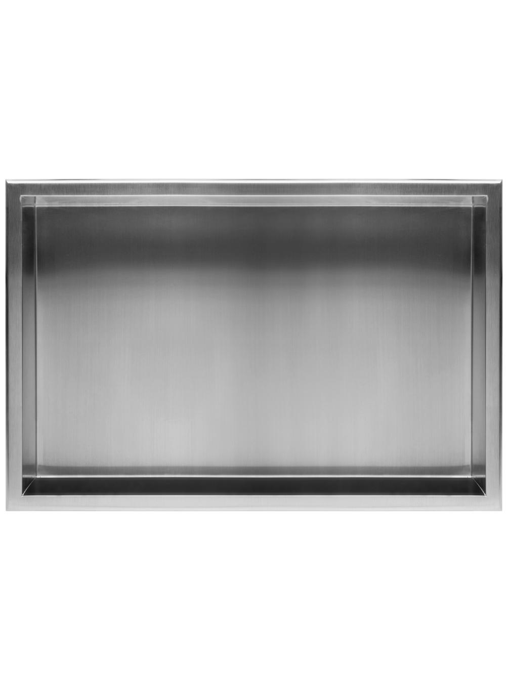 PÓŁKA WNĘKOWA ŁAZIENKOWA 30x60 stal szczotkowana