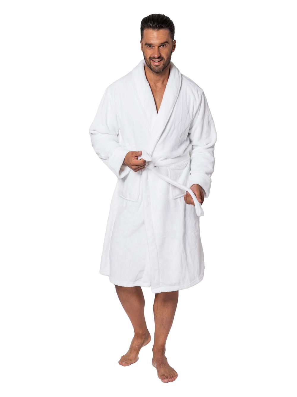 Ανδρικό μπουρνούζι King White size S/M