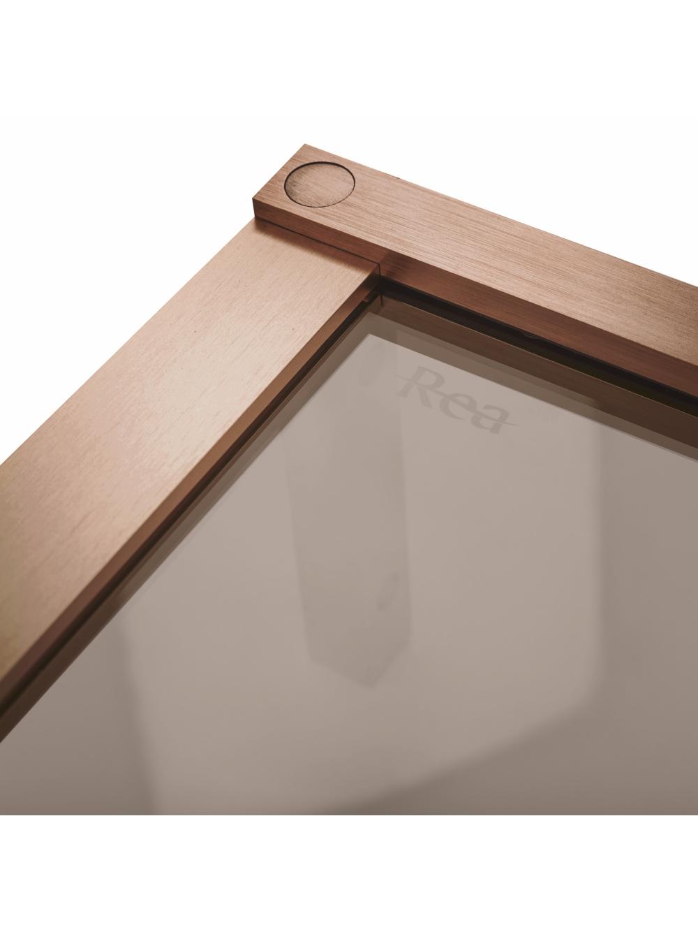 Cabina de ducha REA Hugo Double 90x90 Copper Brush