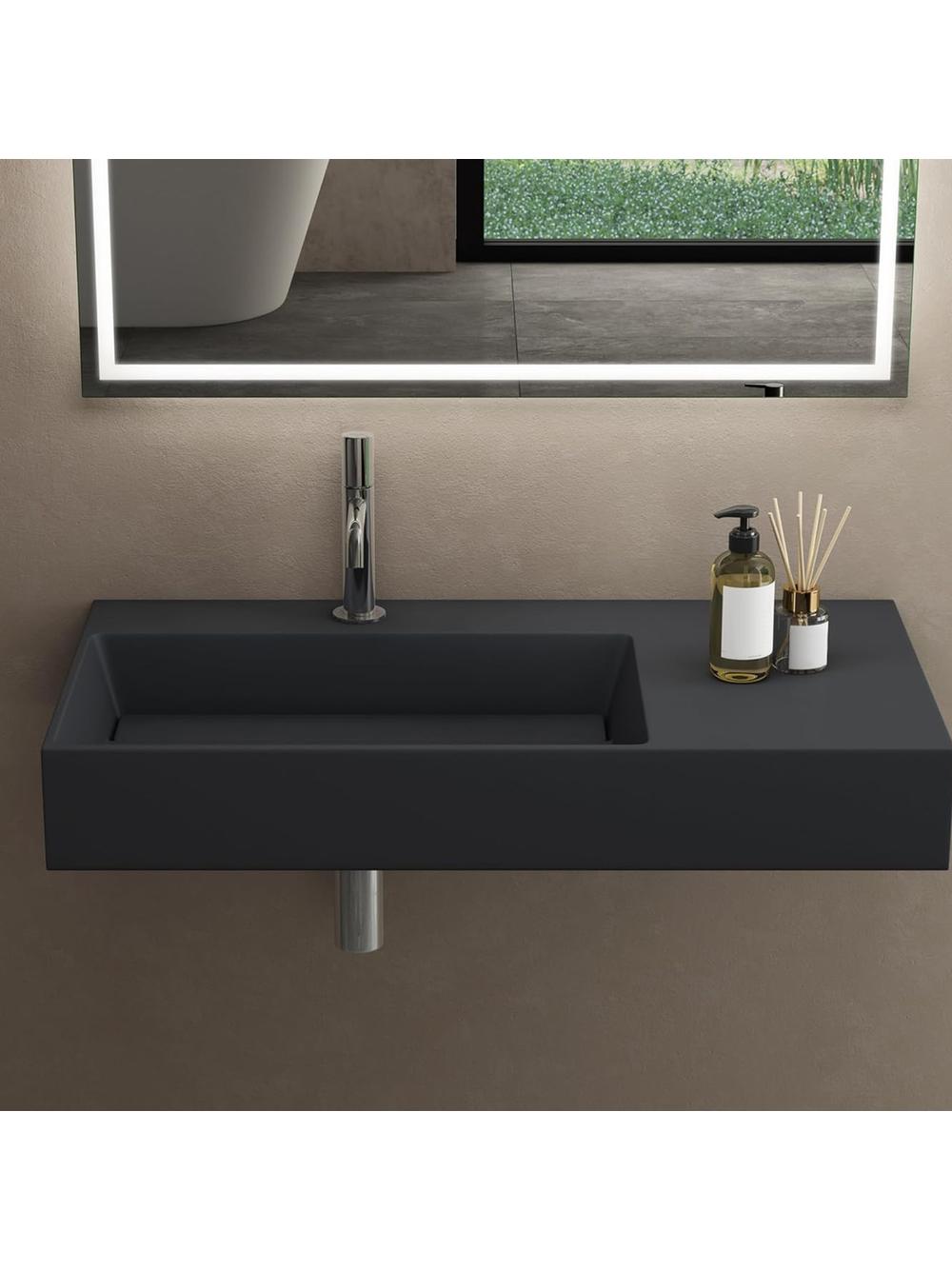Umywalka konglomeratowa Archi 90 CM Szary mat